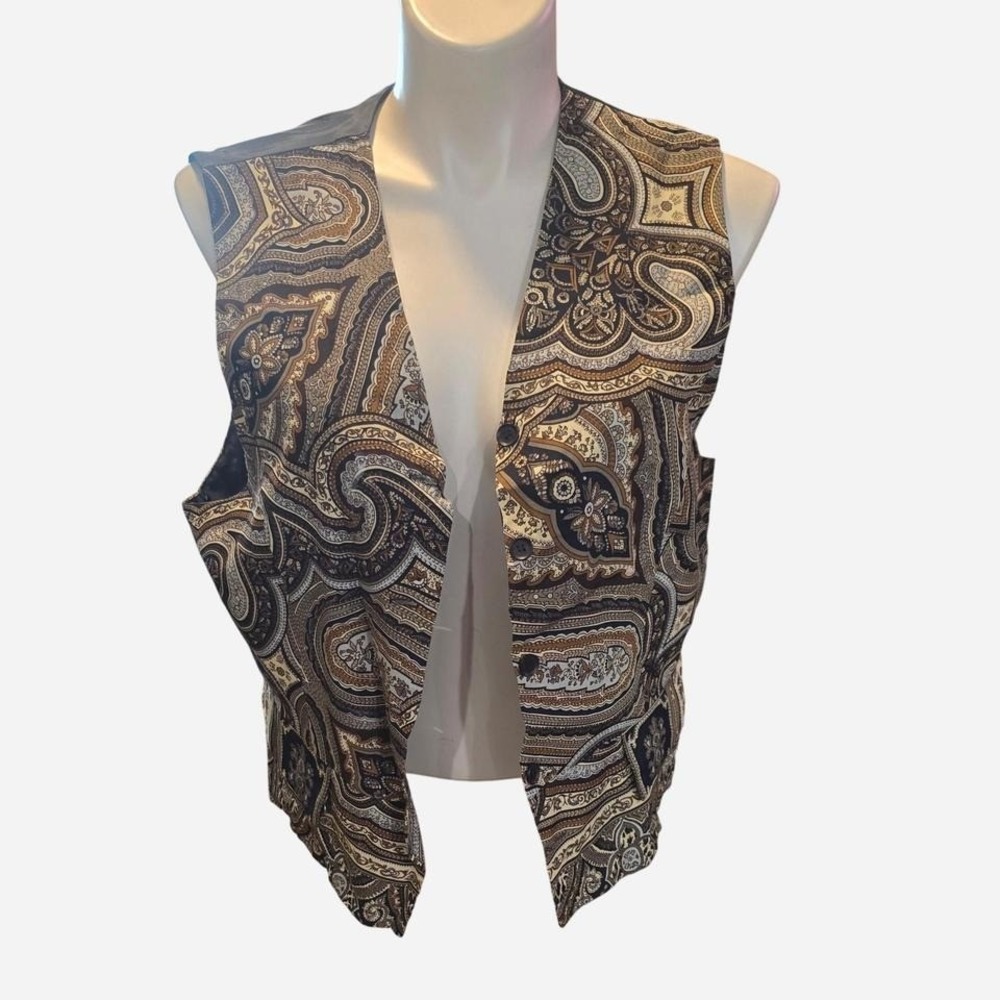 womens plus size 90s paisley and‎ floral skirt/vest set size xxl 18